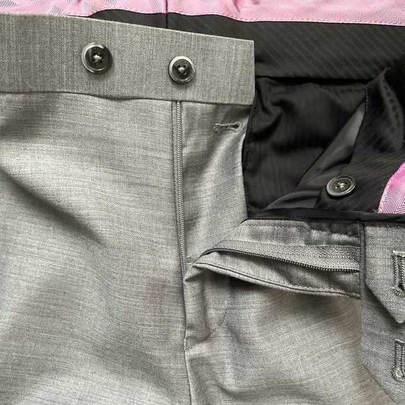 New Zanetti Light Grey Suit SET of 2  Porto Slim Wool Blend 42R Suit 36R Pants - Picture 8 of 11